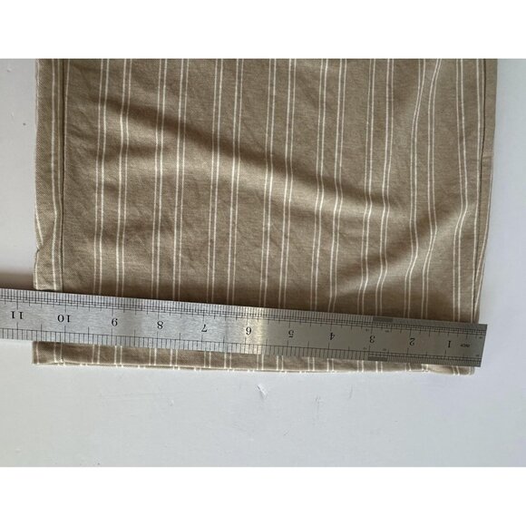 Belle Kim‎ Gravel Pants Womens 1X Tan Striped Pull On Wide Leg Casual Stretch - Picture 12 of 12